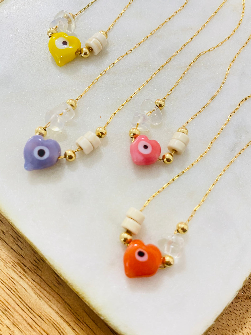 EVIL EYE HEART NECKLACE